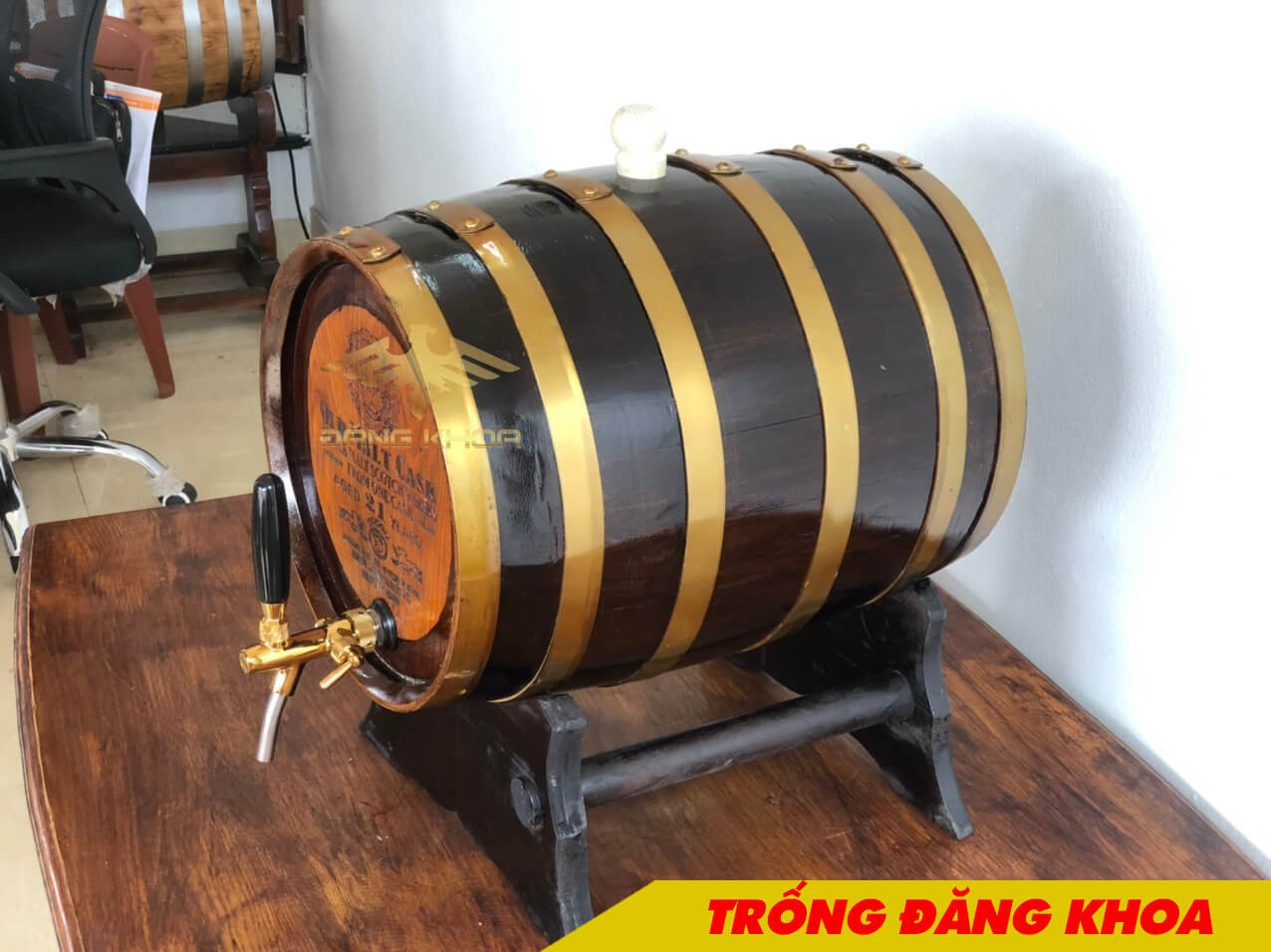 Thùng rượu gỗ sồi giả cổ 30L