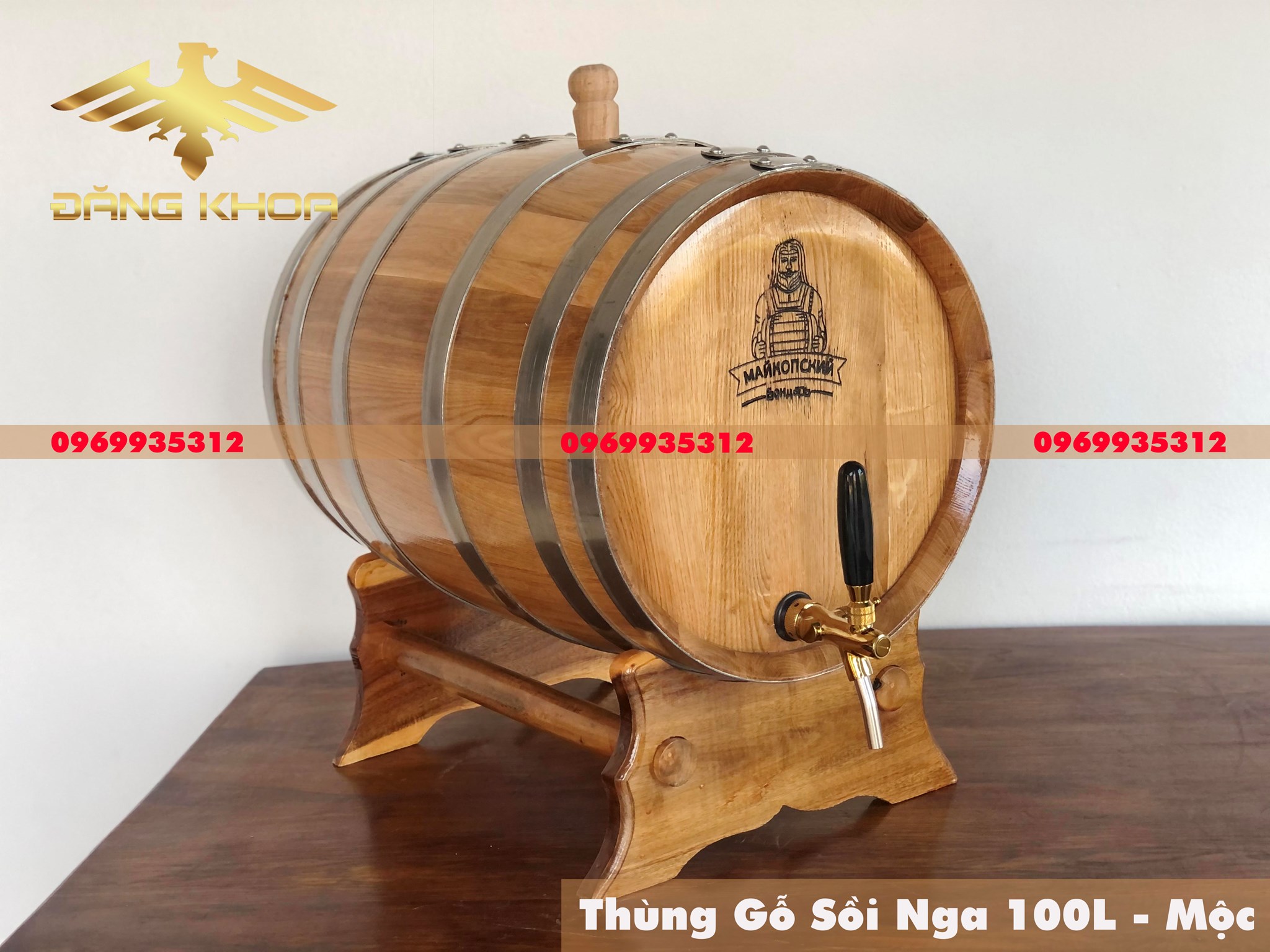 Thùng Rượu Gỗ Sồi 100L