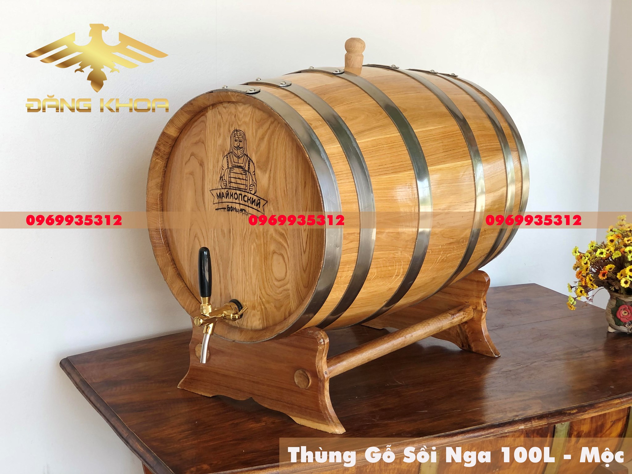 Thùng Rượu Gỗ Sồi 100L