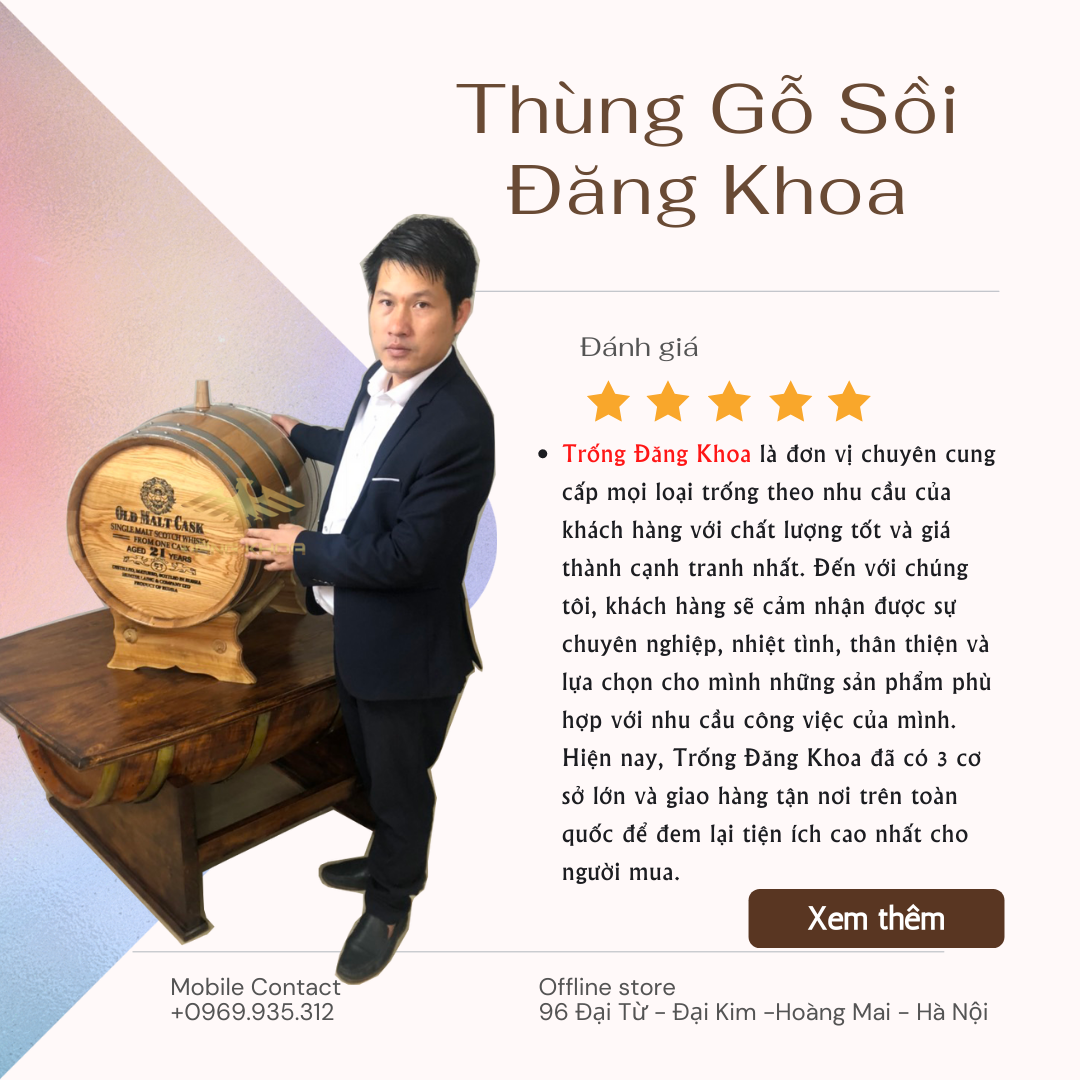 Thùng Gỗ Sồi Đăng Khoa