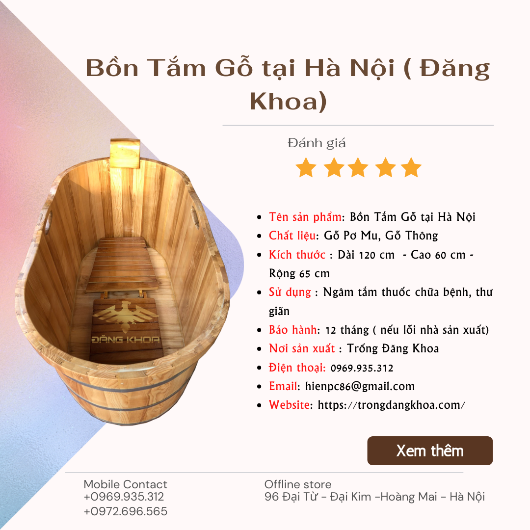 Bồn Tắm Gỗ Đăng Khoa Đẹp