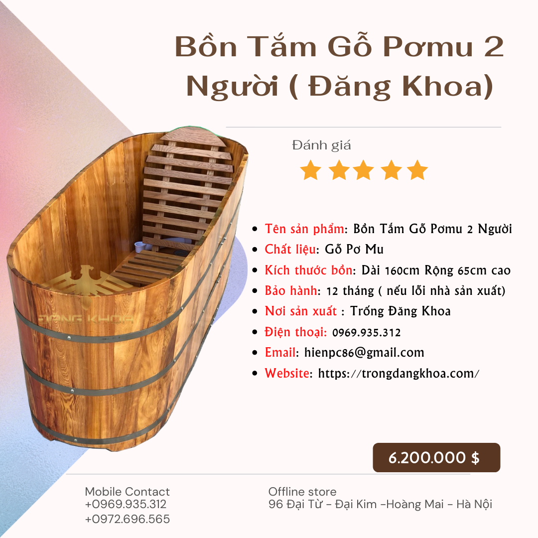 Bồn tắm gỗ giá bao nhiêu? Những yếu tố ảnh hưởng đến giá thành của sản phẩm