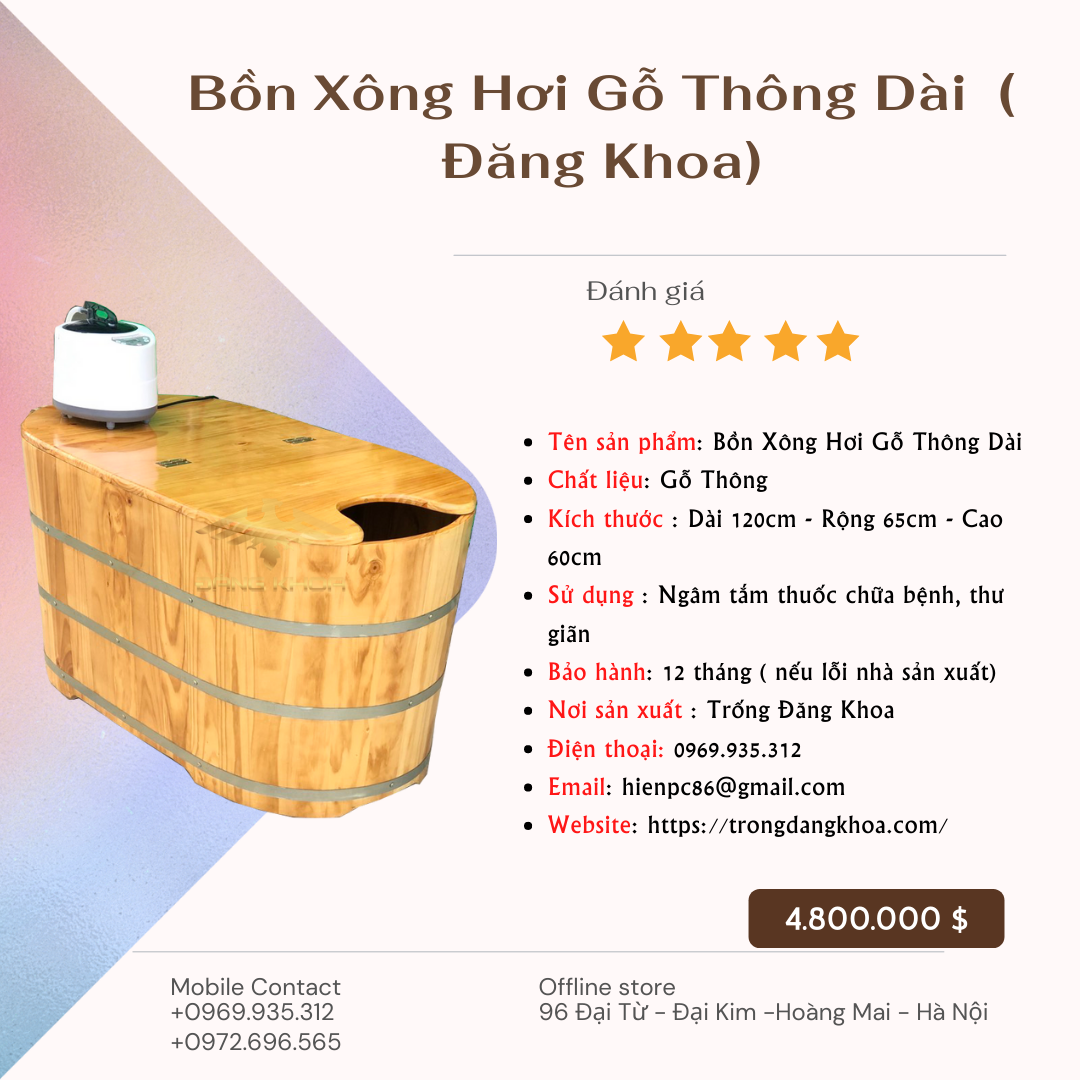 Bồn tắm gỗ thông