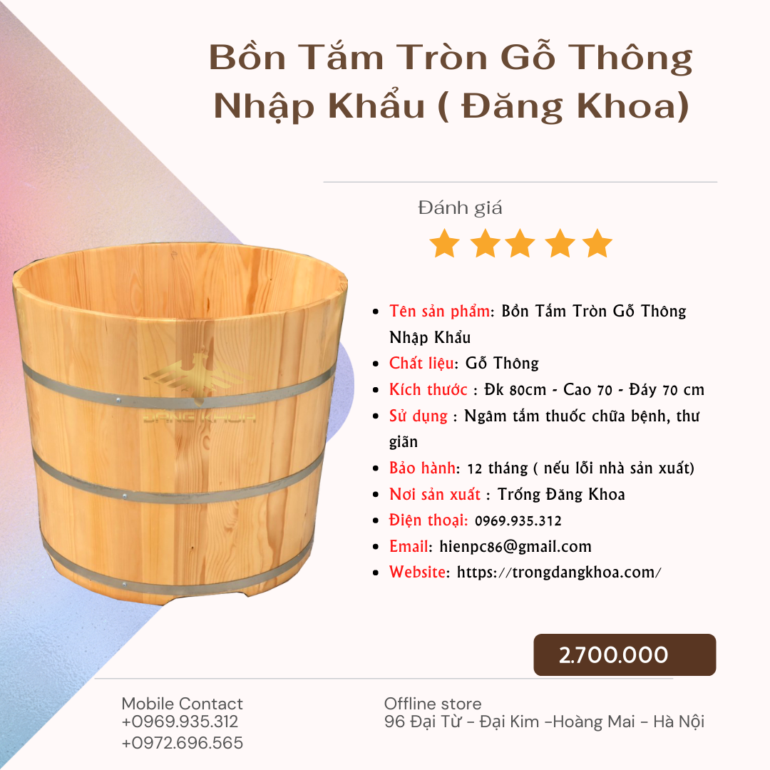 Tìm hiểu về các loại gỗ được sử dụng để làm bồn tắm gỗ