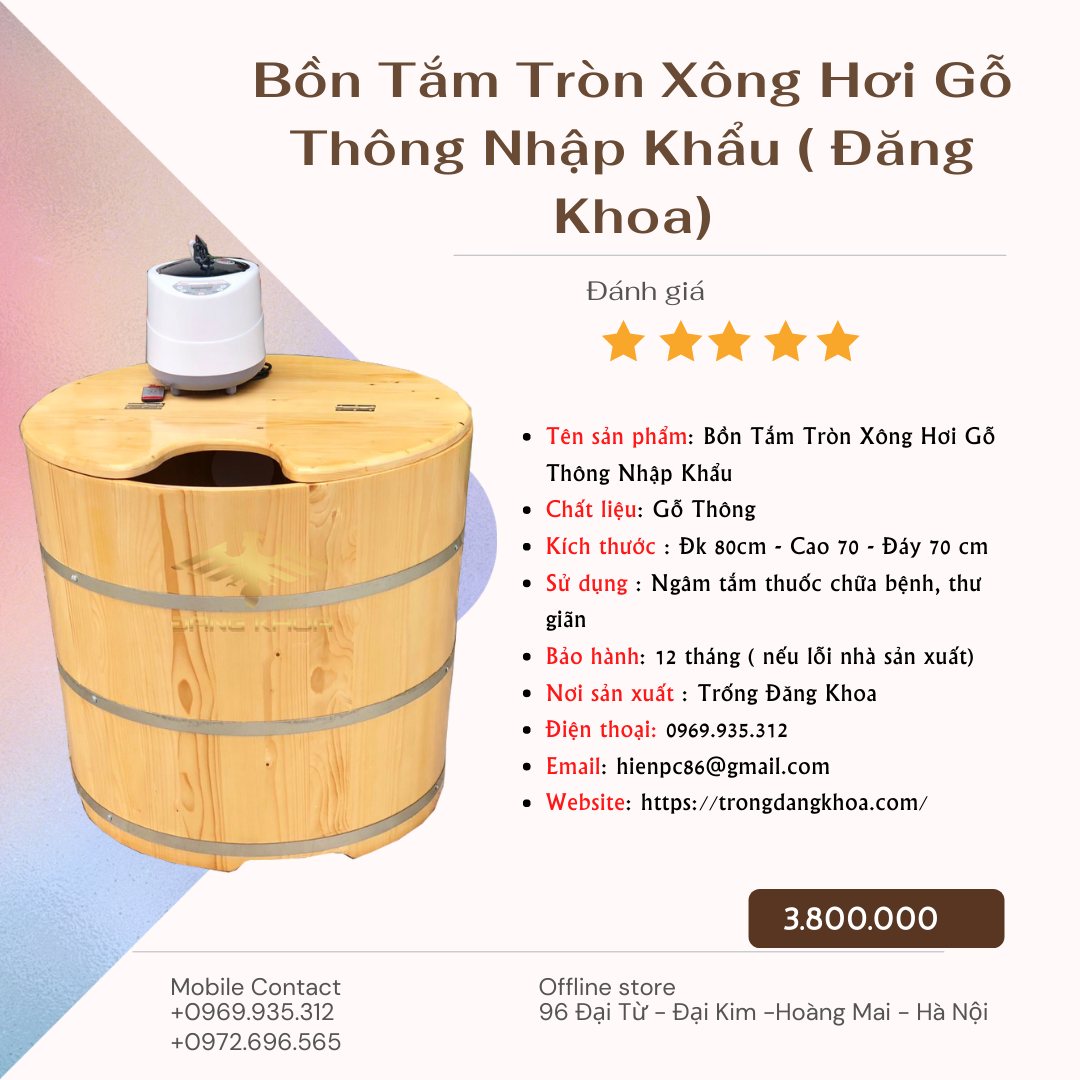 Đăng Khoa - Thương hiệu bồn tắm gỗ hàng đầu tại Việt Nam